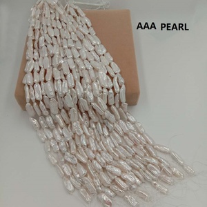 'Perla natural, 10x25mm gran <span class=keywords><strong>biwa</strong></span> forma Barroca keshi perla suelta de agua dulce en hebra. - Product Image 4