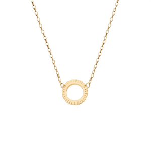 Collar redondo de acero inoxidable calado para mujer, joyería de moda - Product Image 1