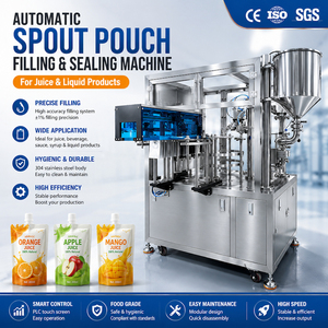 Fully Automatic 2 Head Spout Pouch Filling Machine | Tomato Sauce, Juice & Pure Water Bottling Packing Equipment Manufacturer - Product Image 1