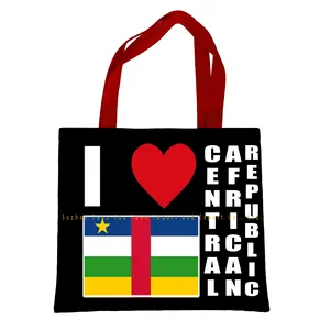 custom 16X14 inches Double Sided Sublimation Printing CENTRAL AFRICAN REPUBLIC tote bag