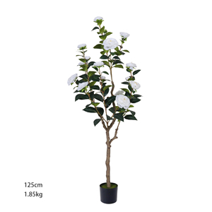 Camélia en plastique, plante artificielle en <span class=keywords><strong>pot</strong></span>, ornement <span class=keywords><strong>de</strong></span> jardin pour la décoration <span class=keywords><strong>de</strong></span> bureau, <span class=keywords><strong>de</strong></span> jardin et <span class=keywords><strong>de</strong></span> maison, plantes artificielles - Product Image 2