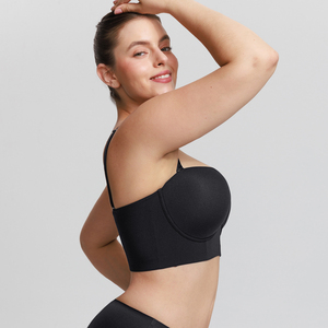 <span class=keywords><strong>Reggiseno</strong></span> <span class=keywords><strong>Senza</strong></span> Spalline Hexin con Ferretto e Mezza Coppa, Chiusura a Sette Ganci, Traspirante, Confortevole, Supporto Forte, per Uso Quotidiano - Product Image 5