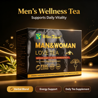 Té Wins Town para Hombre y Mujer, para la Función Renal, Vitalidad, Resistencia, Salud y Bienestar, Suplementos Dietéticos Herbales