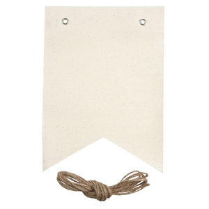 لافتة قماش تسليم سريع رقم MOQ داخلي كامل اللون الزخرفية الرقمية الإعلان مخصص شنقا مثلث قماش القطن راية - Product Image 6