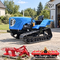 Layanan Purna Jual Lengkap Crawler Rotary Tiller FULCORE Sasis Tugas Berat Pengoperasian Mudah untuk Pekerjaan Pertanian Traktor Crawler