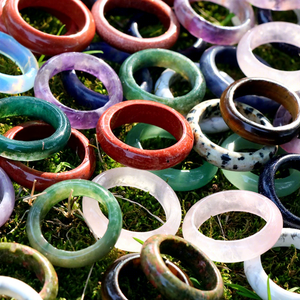 18~20mm 천연 보석 크리스탈 반지, 남녀공용 귀걸이 주얼리용 고급 단일 원석 반지 펜던트 - Product Image 2