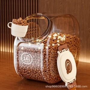 Cat Food <b>Bin</b> Dog Food Storage Container 16L 8L Airtight Moisture Proof Sealed Pet Food Storage Household Container - Product Image 5