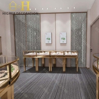 Vitrine à bijoux, design d'intérieur de bijouterie, design de mobilier pour salle d'exposition de bijoux