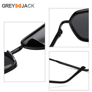 Greyjack – lunettes de soleil polarisées pour hommes, monture en métal noir TR, lentille TAC UV400, charnières à ressort pour la conduite, les voyages et le cyclisme - Product Image 5
