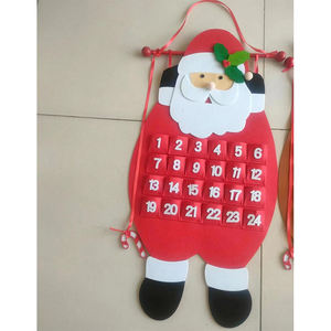Accesorios para el hogar Decoración fieltro cuenta regresiva calendario Navidad combinación bolsa - Product Image 6