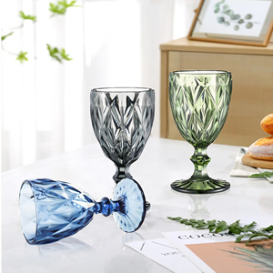 Vente en gros 8oz 10oz Vintage Europe Design Mariage Champagne Gobelet <span class=keywords><strong>Rose</strong></span> et Bleu Tasse en verre pour Bière Jus et <span class=keywords><strong>Vin</strong></span> - Product Image 2