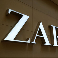 Enseigne commerciale extérieure en 3D, enseigne de magasin, enseigne de commerce, lettres en relief éclairées par l'avant, enseigne en lettres en relief fabriquée, éclairage LED interne
