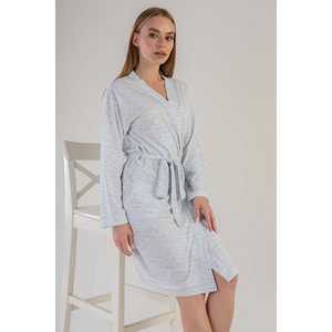 Ensemble de peignoirs romantiques à manches longues pour femmes, en gaze de coton respirante, avec taille élastique et poches, idéal pour l'hiver et la maison - Product Image 4