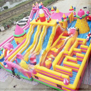 Grand parc gonflable commercial personnalisé de 20x15m, center de divertissement familial, maison de rebond, château gonflable - Product Image 6