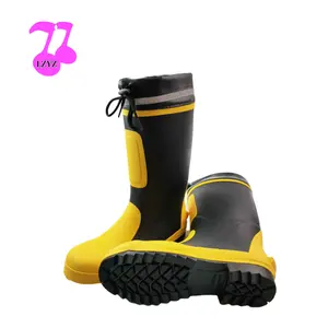 LZYZ Wholesale cheap wellies steel toe anti piercing industrial rubber boots pvc rain water boots