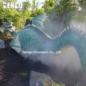 <span class=keywords><strong>Dragon</strong></span> animatronique de haute simulation pour parc d'attractions intérieur centre commercial parc d'aventure aéroport garderie métal - Product Image 3