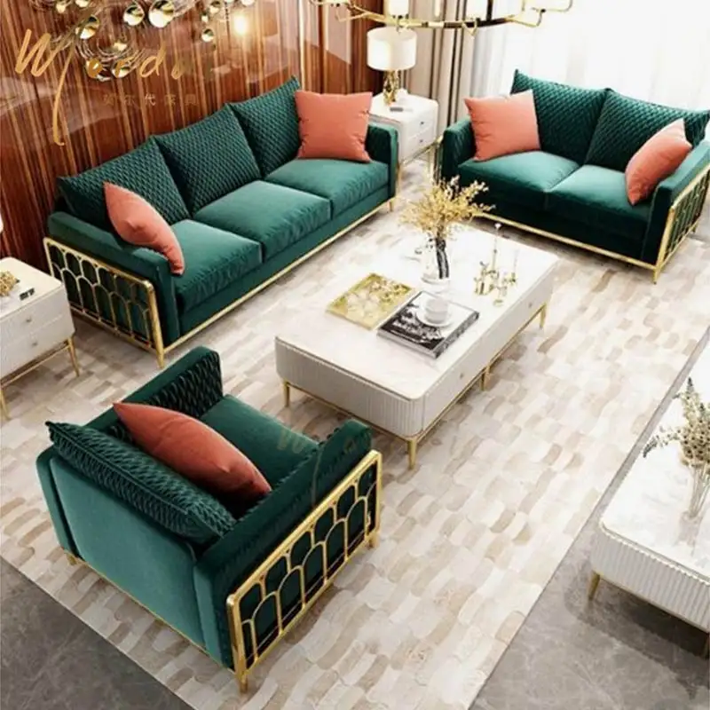 Классический бархатный диван из нержавеющей стали, современный арабский Королевский диван, роскошные диваны для гостиной