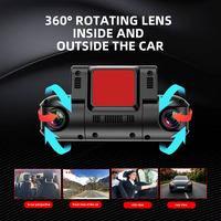 Lente dual WiFi Car Dash Cam Recorder Full HD 1080P Black Box DVR Gran angular Cámara frontal Video MP4 Formato Black Small Dash Cam