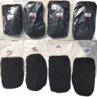 Extensions de dreadlocks pour femmes, 100% cheveux chinois vierges, afro crépus bouclés, double tirage, en vrac, Remy, 50g, double trame machine