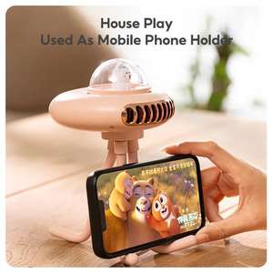 CYKE bébé poussette <span class=keywords><strong>dessin</strong></span> <span class=keywords><strong>animé</strong></span> poulpe ventilateur silencieux sans lame avec ventilateur USB portable à 4 vitesses, variable et rechargeable 2000mAh DQ217 - Product Image 2