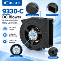 Ventilateurs centrifuges DC 93x93x30mm personnalisables avec roulement à manchon sans balais 9330, souffleurs d'air DC 12V/24/48V OEM/ODM