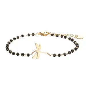 Verstellbare Edelstahl-Perlenkette Armband Schmuck ethnischer Stil Titan-Stahl Paar-Armband für Damen