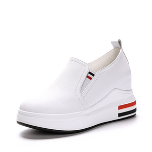 lujo para las mujeres italiano zapatos de tacón alto calidad genuino moda mujer Zapatillas de deporte de cuero - Product Image 6