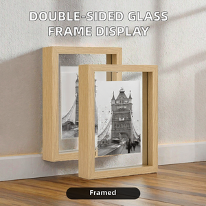 Cadre photo fait main en bois double face pour affichage mural et de table Durable pour les <span class=keywords><strong>photos</strong></span> de portrait de paysage fleur animal - Product Image 2