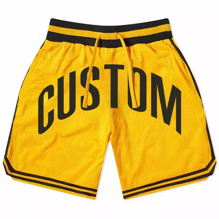Wholesale Cropped Fit Embroidery Polyester Sublimation Vintage Design Retro Stitch Just Don Mesh Mens Custom Basketball Shorts