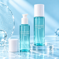 Bouteille de toner PET vide MUZE personnalisée bleue 100ml 150ml OEM ODM, emballage écologique pour soins liquides, bouteille d'huile corporelle