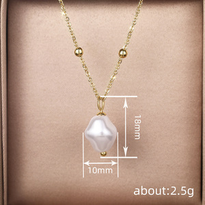 Collana con Perle Irregolari per Donne, Elegante Stile Chic Francese, Gioiello Choker alla Moda - Product Image 4