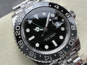 นาฬิกาข้อมือผู้ชายสีดำเทา รุ่นหรูหราสั่งทำพิเศษ VS factory GMT 3285 ขนาด 40 มม. กลไกจักรกลชั้นนำ ตัวเรือนสแตนเลส คริสตัล - Product Image 3
