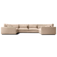 Canapé sectionnel Lugano très populaire pour salon, personnalisable, en tissu, avec coussins en éponge moelleuse et douce, idéal pour la détente à la maison