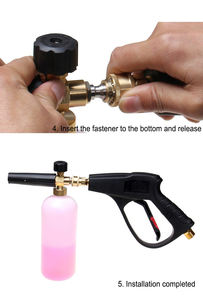 Lingzhen 1L noir <span class=keywords><strong>Auto</strong></span> Detailing réglable 1/4 pouces Quick Connect Lance Commercial Snow Foam Cannon - Product Image 5