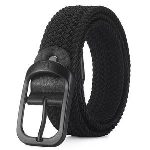 Ceintures de travail décontractées en nylon pour hommes, 3,4 cm, élastiques, tressées, extensibles, en maille, pour le golf, avec boucle ardillon en alliage – Vente en gros - Product Image 4