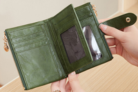 Portefeuille intelligent court antivol Bluetooth Magic Design avec revêtement en cuir PU et polyester, suivi GPS, fermeture éclair