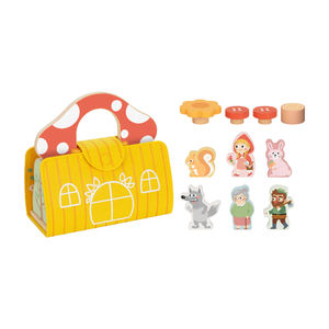 <span class=keywords><strong>Petit</strong></span> <span class=keywords><strong>chaperon</strong></span> <span class=keywords><strong>rouge</strong></span> ensemble de jeu jouet éducatif en bois Montessori enfants semblant jouer jouets pour enfants - Product Image 5