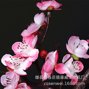 Fleurs artificielles en soie, fleurs de prunier, style chinois, décoration de la maison, bouquets de mariage, décoration inspirée du zen, bonsaï - Product Image 1