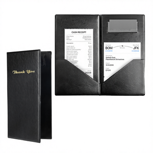 ปกสมุดเช็ค PVC สไตล์มินิมอล อุปกรณ์จัดระเบียบแฟ้มใบเสร็จ สมุดเช็ค ที่ใส่บิล ของใช้สำนักงานแบบกำหนดเอง ขนาด 30 มม. - Product Image 4