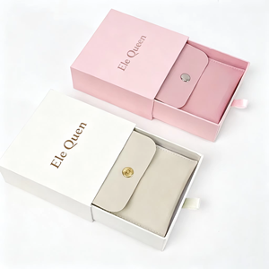 White Rectangle Jewelry Box With Lid Elegant Style For Jewellery <b>Storage</b> Plain Design - Product Image 2