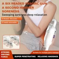 Pistolet de massage facial à poignée électrique musculaire vibrateur professionnel de haute qualité 6 têtes