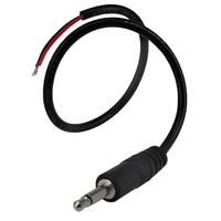 3.5mm 2 pôles TS Audio Mono Jack prise mâle vers fils nus câble à extrémité ouverte