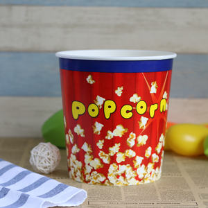 Plastic Popcorn Bucket IML Printing With Recyclable PP Material BPA Free