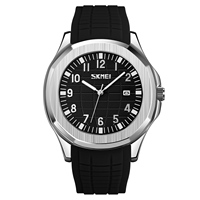 Skmei 9286 nouveau Design Unique marque haut de gamme montre d'affaires en Silicone vente en gros hommes mouvement à Quartz montre étanche reloj