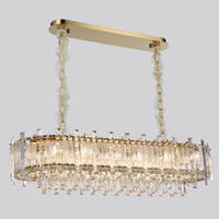 Lustre en cristal italien de luxe, lampe suspendue LED pour salon, chambre à coucher, bar, table à manger, décoration de la pièce
