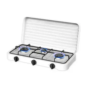 Melhor preço resistência a altas temperaturas Esmalte forno rack Alumínio duplo queimador fogão a gás 2 Burner fogão