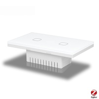 Commutateur intelligent Tuya Zigbee avancé Comans, distributeur de commande double US/AU, panneau mural tactile en verre pour escalier bidirectionnel, commande vocale pour la maison