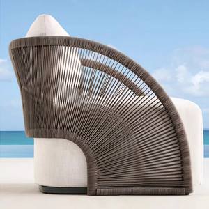 ספה ראטן מרפסת פנאי חוץ מרפסת שמש, שילוב שלושה חלקים גינה יצירתי מלון וילה חצר בית מלון - Product Image 1