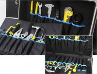 Usine Noir Oem Mallettes à outils Mallette à outils en aluminium avec roues Command Wing Argent Polyester Sacoche EVA personnalisée 3 ans