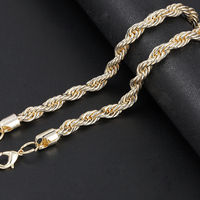 Jxx femmes en gros bijoux 14K / 24K plaqué or chaîne cubaine hommes Collier personnalisé Becher Chain